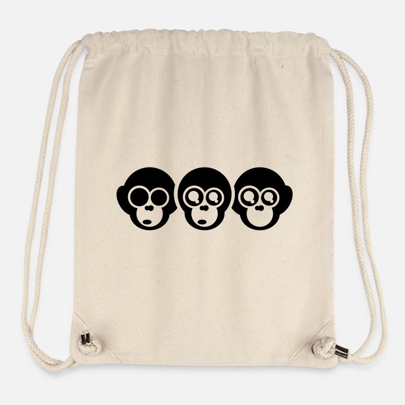 die drei affen - Stanley/Stella recycelter Gym Bag - Naturweiß