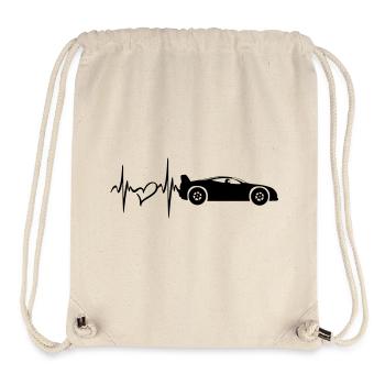 Sportwagen Herzfrequenz Cardio - Stanley/Stella recycelter Gym Bag - Naturweiß - Vorne