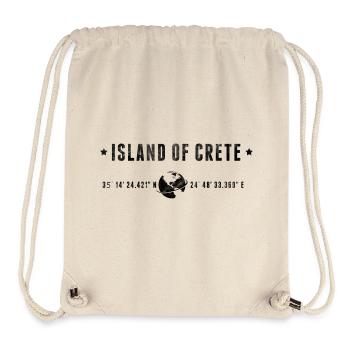 Kreta stilisierte geografische Koordinaten - Stanley/Stella recycelter Gym Bag - Naturweiß - Vorne