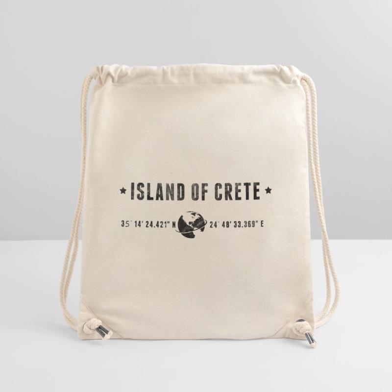 Crete Stylized Geographical Coordinates Stanley/Stella Recycled Gym Bag