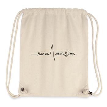 L’amour pour toujours - Sac à cordon recyclé Stanley/Stella - blanc naturel - Devant