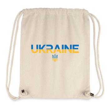 Drapeau de l’Ukraine Trident Emblem Art - Sac à cordon recyclé Stanley/Stella - blanc naturel - Devant