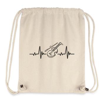 Violin Classical Music Rhythm Instrument Heart - Stanley/Stella Recycled Gym Bag - natural - Front