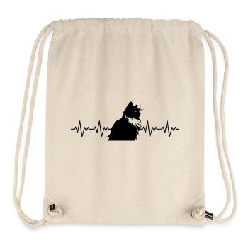 Ragdoll Katze EKG Herzschlag - Stanley/Stella recycelter Gym Bag - Naturweiß - Vorne