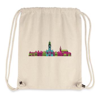 Genter Stadtsilhouette Drei Türme Moderne Kunst - Stanley/Stella recycelter Gym Bag - Naturweiß - Vorne