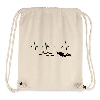 Diver Heartbeat Scuba Diving Heart Rate Frequency - Stanley/Stella Recycled Gym Bag - natural - Front