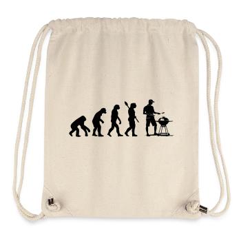 Funny Human Evolution Grill Master BBQ Lover - Stanley/Stella Recycled Gym Bag - natural - Front