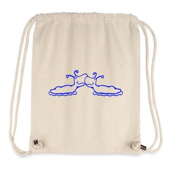 2 snails kiss two slugs couple love - Stanley/Stella Recycled Gym Bag - natural - Front