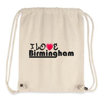 Love Birmingham Heart Graphic Design - Stanley/Stella Recycled Gym Bag - natural - Front