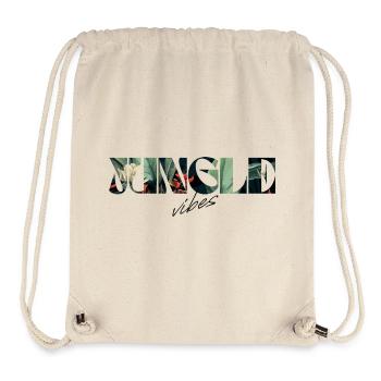 Jungle Vibes Tropical Lettering - Stanley/Stella Recycled Gym Bag - natural - Front