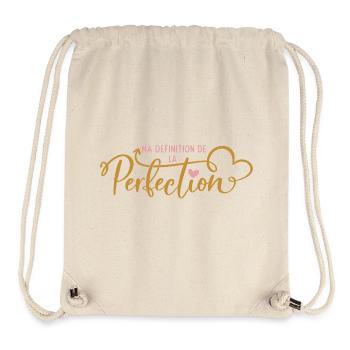 Meine Definition von Perfektion - Stanley/Stella recycelter Gym Bag - Naturweiß - Vorne