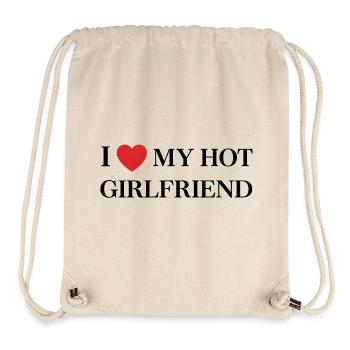 I Love My Hot Girlfriend – Typography - Stanley/Stella Recycled Gym Bag - natural - Front