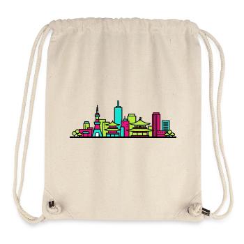 Kyoto City Skyline Temple Pagoda Modern Art - Stanley/Stella Recycled Gym Bag - natural - Front