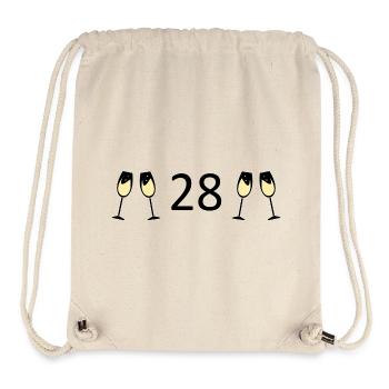 28th Birthday 28 Years Anniversary 28 Years Number 28 - Stanley/Stella Recycled Gym Bag - natural - Front