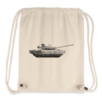 Monochrome Panzer Silhouette - Stanley/Stella recycelter Gym Bag - Naturweiß - Vorne
