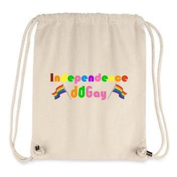 Independence Gay Rainbow - Stanley/Stella Recycled Gym Bag - natural - Front