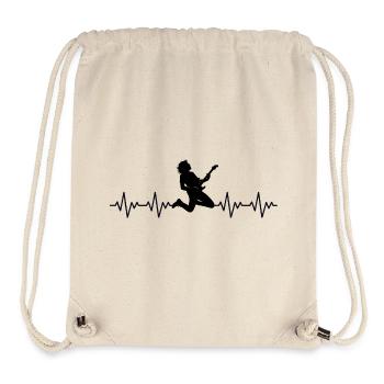 Rock Musik EKG Herzschlag - Stanley/Stella recycelter Gym Bag - Naturweiß - Vorne