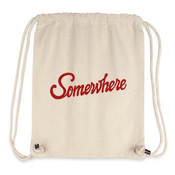 Somewhere Calligraphy Hand Lettering Design - Stanley/Stella Recycled Gym Bag - natural - Front