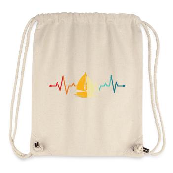 Sail_Boat_Heartbeat - Sac à cordon recyclé Stanley/Stella - blanc naturel - Devant