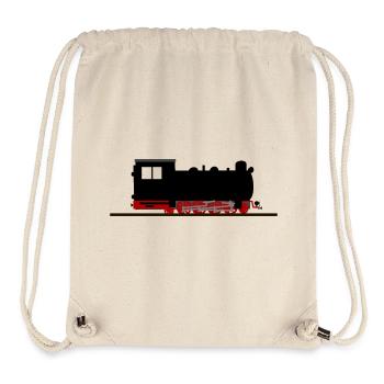 Steam locomotive narrow-gauge railway nostalgia - Stanley/Stella Recycled Gym Bag - natural - Front
