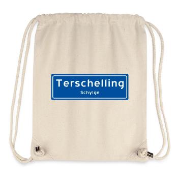 Terschelling Ortsschild - Stanley/Stella recycelter Gym Bag - Naturweiß - Vorne