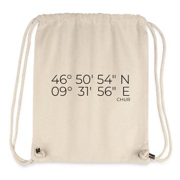 Koordinaten Chur Graubünden - Stanley/Stella recycelter Gym Bag - Naturweiß - Vorne