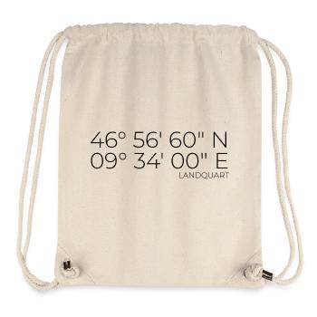 Koordinaten Landquart Graubünden Schweiz - Stanley/Stella recycelter Gym Bag - Naturweiß - Vorne