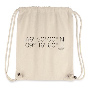 Koordinaten Flims Graubünden Schweiz - Stanley/Stella recycelter Gym Bag - Naturweiß - Vorne