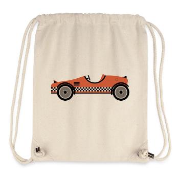 Red Textured Race Car - Stanley/Stella Recycled Gym Bag - natural - Front