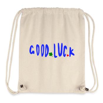 good luck, viel Glück - Stanley/Stella recycelter Gym Bag - Naturweiß - Vorne