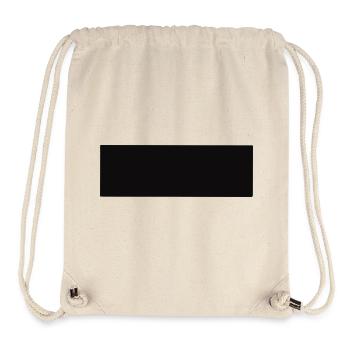 Rectangle abstrait en noir - Sac à cordon recyclé Stanley/Stella - blanc naturel - Devant