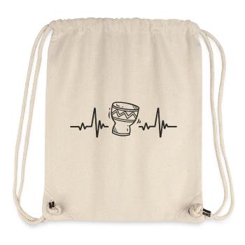 Djembe African Percussion Rhythm Music Herz - Stanley/Stella recycelter Gym Bag - Naturweiß - Vorne