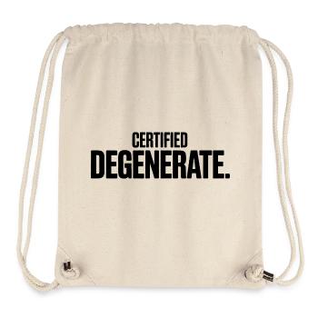 Certified Degenerate - Funny Gen Alpha Memes - Stanley/Stella Recycled Gym Bag - natural - Front