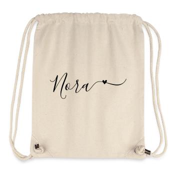 Nora Name Vorname Dekorativ - Stanley/Stella recycelter Gym Bag - Naturweiß - Vorne