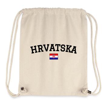 Kroatien Flagge Design Schwarz - Stanley/Stella recycelter Gym Bag - Naturweiß - Vorne