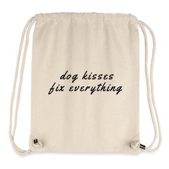 Dog Kisses Fix Everything – Hunde Sprüche - Stanley/Stella recycelter Gym Bag - Naturweiß - Vorne