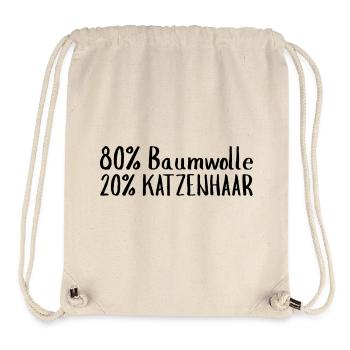80% Cotton 20% Cat Hair Cat - Stanley/Stella Recycled Gym Bag - natural - Front
