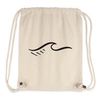 Abstract Geometric Wave Pattern - Stanley/Stella Recycled Gym Bag - natural - Front