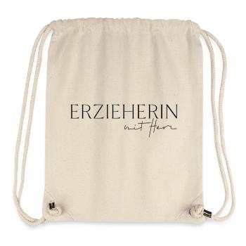 Erzieherin mit Herz - Stanley/Stella recycelter Gym Bag - Naturweiß - Vorne