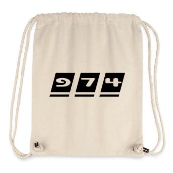 Design 974 - La Réunion - Sac à cordon recyclé Stanley/Stella - blanc naturel - Devant