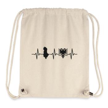 Albanien Herzschlag Albanischer Adler - Stanley/Stella recycelter Gym Bag - Naturweiß - Vorne
