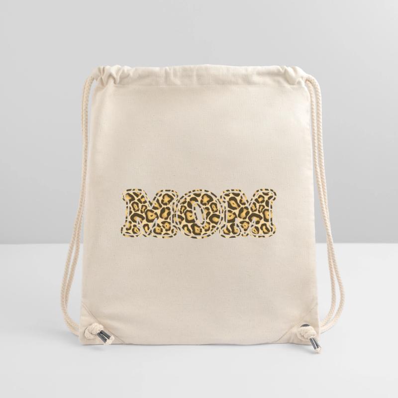 MOM Leopard Print Pattern Stanley/Stella Recycled Gym Bag