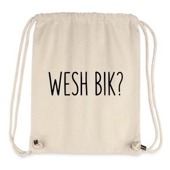 Wesh Bik Humour Arabe Argot Algérien - Sac à cordon recyclé Stanley/Stella - blanc naturel - Devant