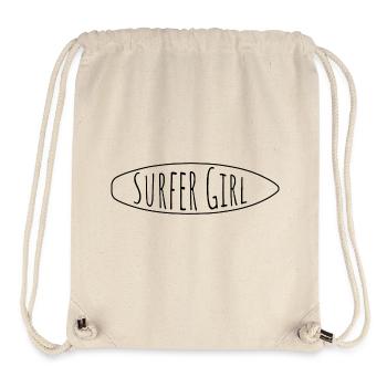 Surfer Girl – Surfboard Lifestyle Design - Stanley/Stella Recycled Gym Bag - natural - Front