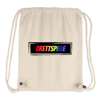 Brettspiele bunter Schriftzug - Stanley/Stella recycelter Gym Bag - Naturweiß - Vorne