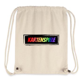 Kartenspiele bunter Schriftzug - Stanley/Stella recycelter Gym Bag - Naturweiß - Vorne