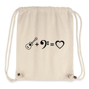Guitare Basse Love Bas Clef Equation Bassiste - Sac à cordon recyclé Stanley/Stella - blanc naturel - Devant