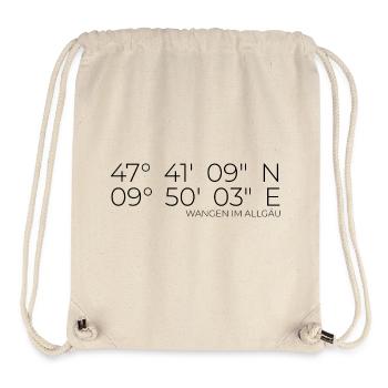 Koordinaten Wangen im Allgäu - Stanley/Stella recycelter Gym Bag - Naturweiß - Vorne