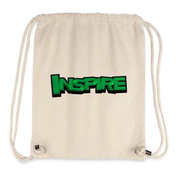 INSPIRE – Conception typographique 3D moderne - Sac à cordon recyclé Stanley/Stella - blanc naturel - Devant
