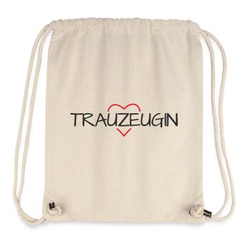 Trauzeugin Herz Junggesellinenabschied - Stanley/Stella recycelter Gym Bag - Naturweiß - Vorne